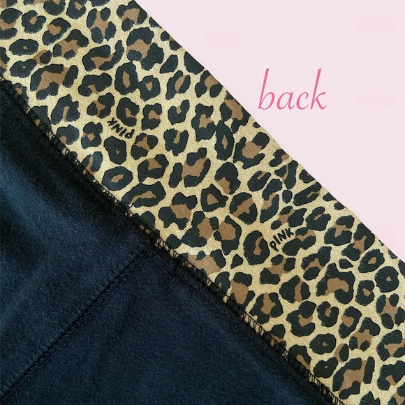 SOLD • PINK cheetah/zebra print flare leggings - Picture 8 of 8